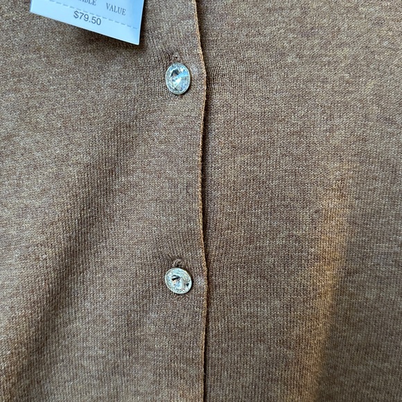 NWT J. Crew Women's Brown Jackie Cardigan - Sz M - Picture 3 of 4